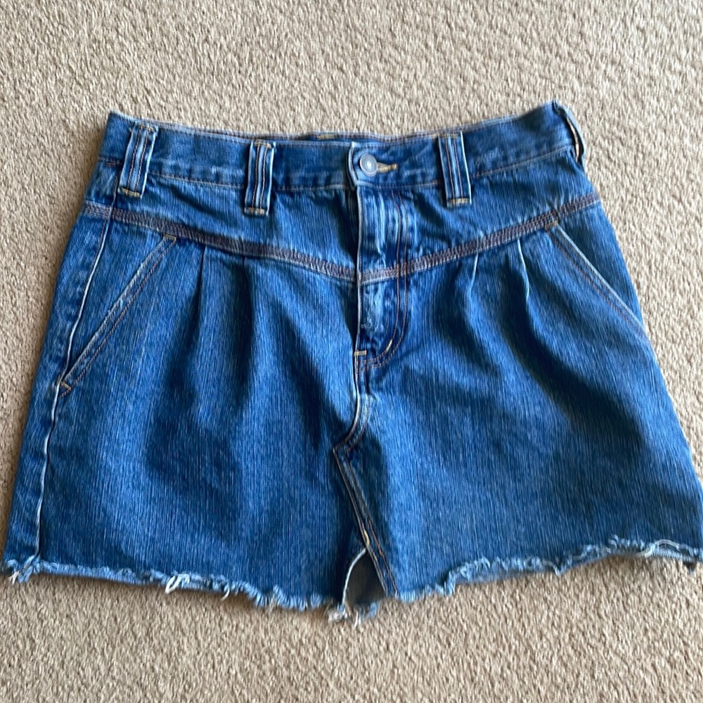Free People denim mini skirt